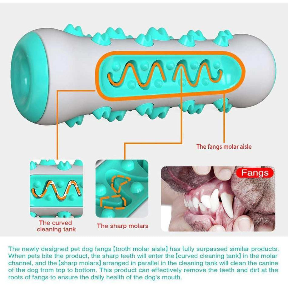 Indestructible Dog Squeaky Toys - Tough Toothbrush Chew Toy for Aggressive Chewers