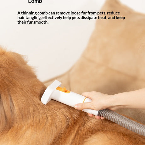 Pet Electric Hair Clipper with Suction - Built-in Vacuum Grooming Tool