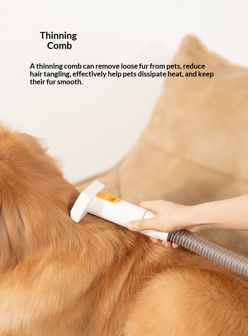 Pet Electric Hair Clipper with Suction - Built-in Vacuum Grooming Tool