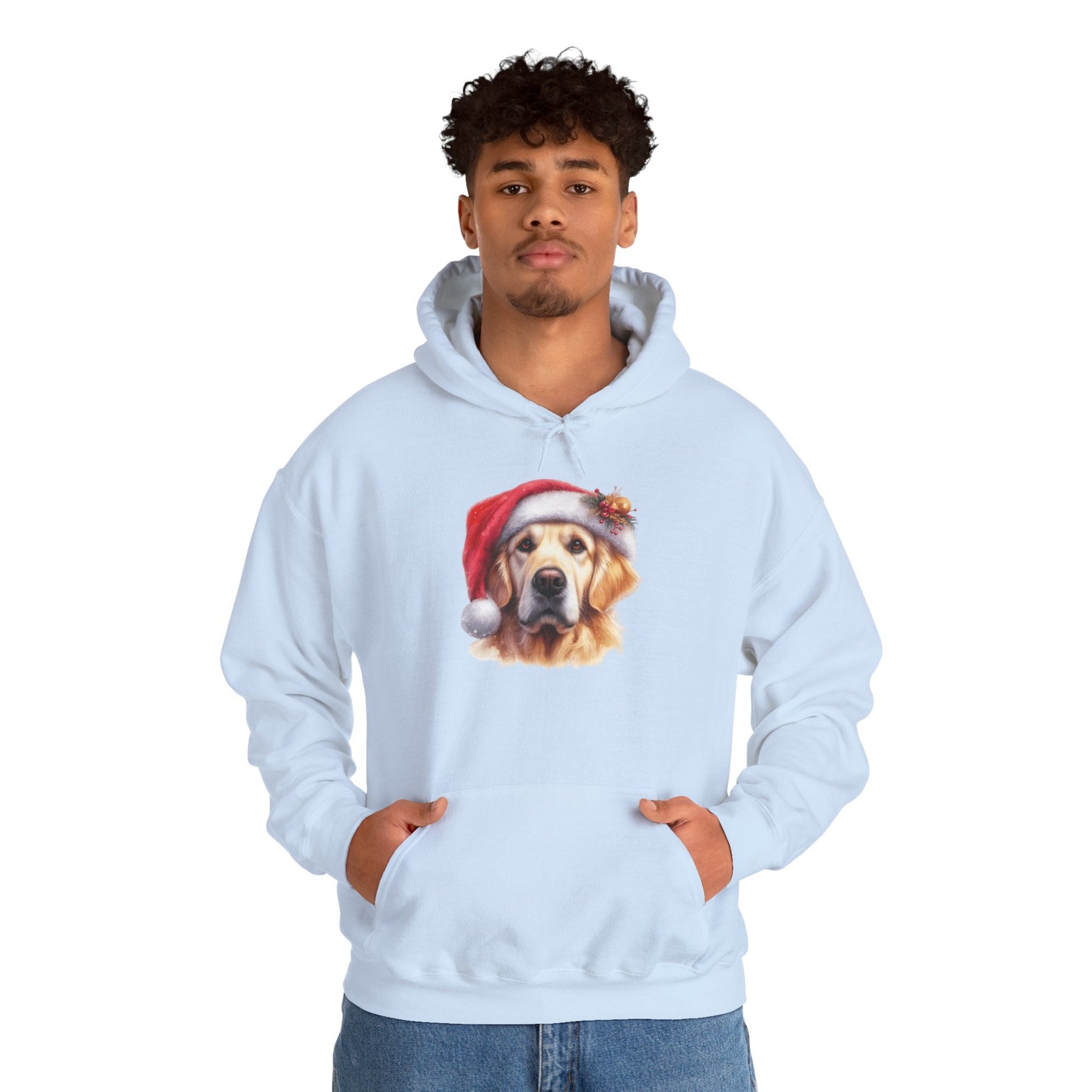 Christmas Hoodie - Golden Retriever in Santa Hat
