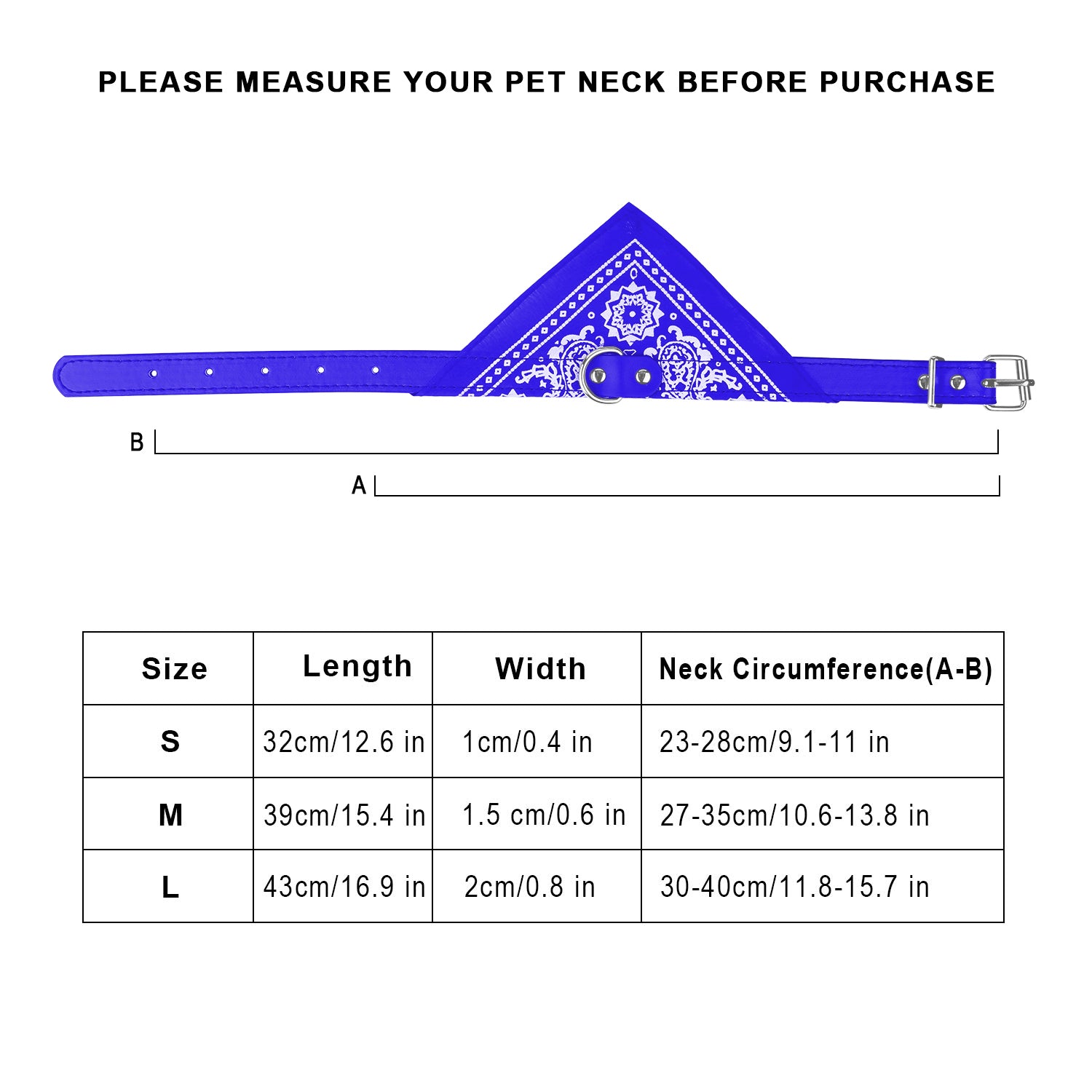 Pet Bandana Collar Adjustable - Leather Triangle Scarf