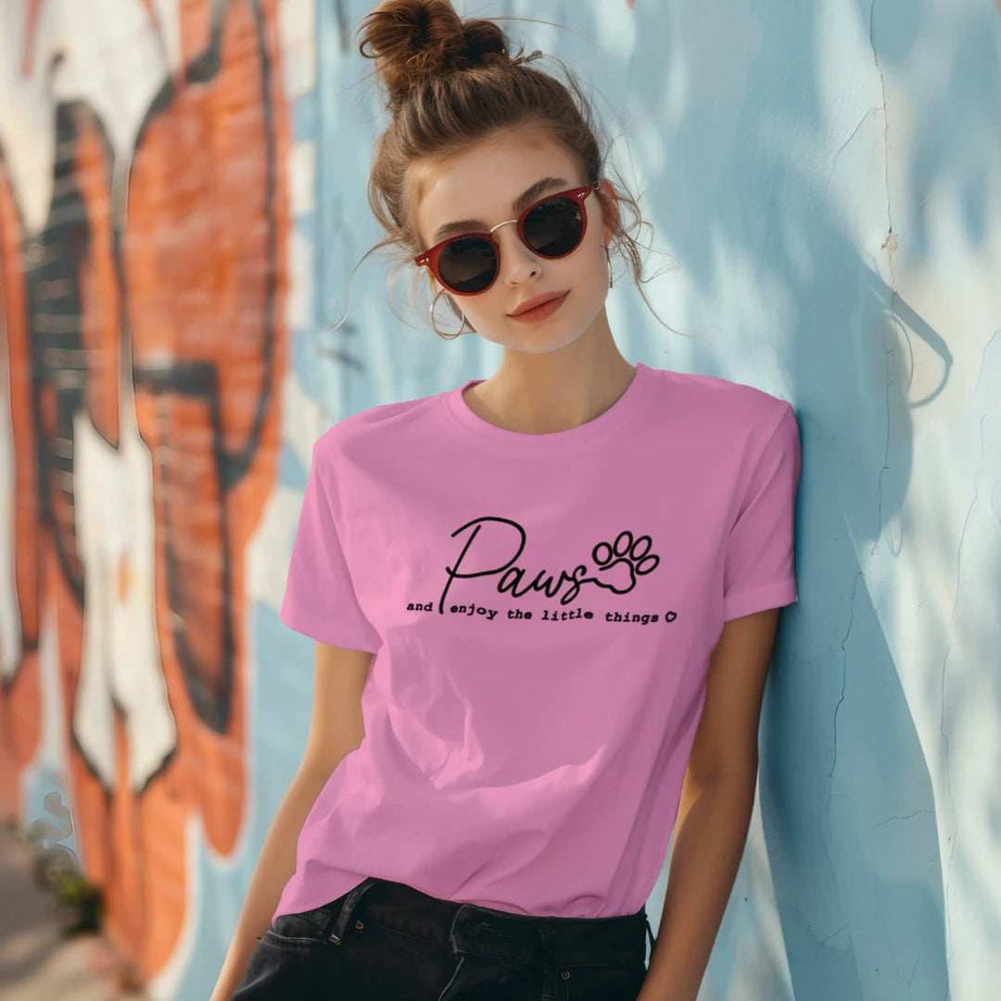 Enjoy Paws T-Shirt - Pet Lover Apparel for Dog & Cat Parents