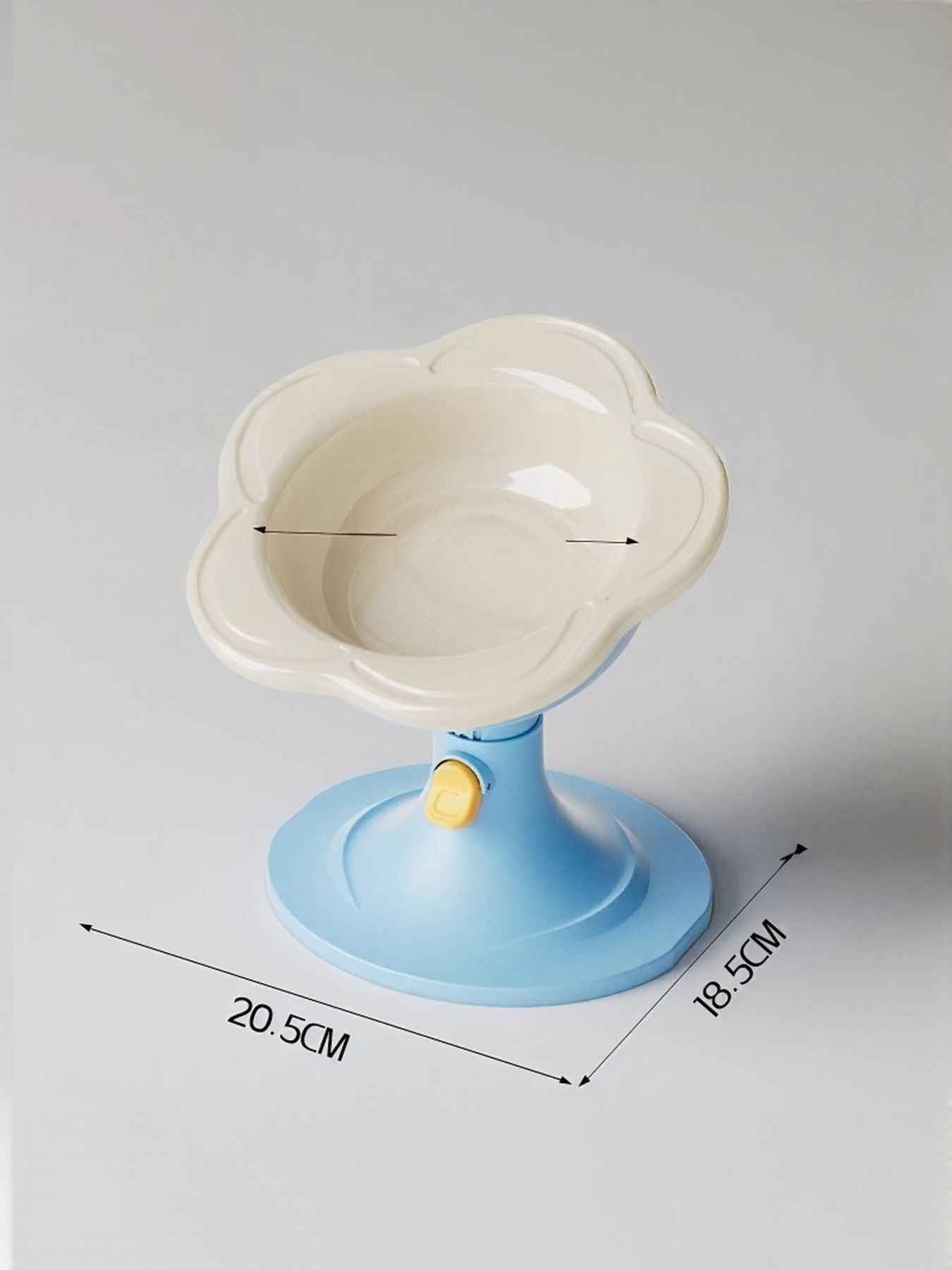 Pet Flower Bowl Ceramic - Elevated Pedestal Feeding Dish
