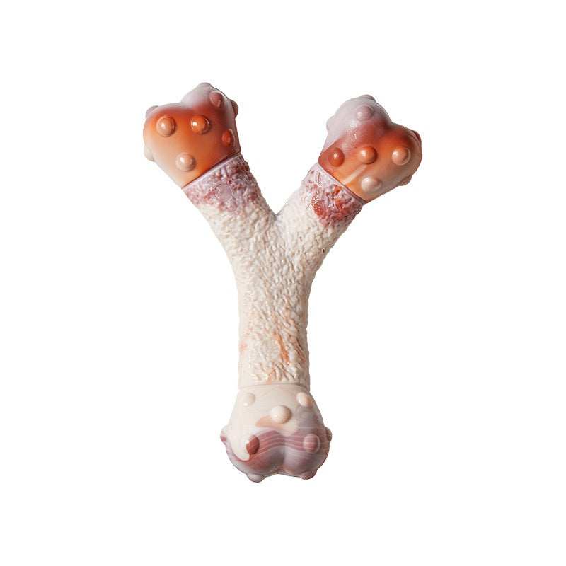 Polka Dot Bone Dog Toy Set - 3-Piece Bite-Resistant Chew Toys Medium Large Dogs