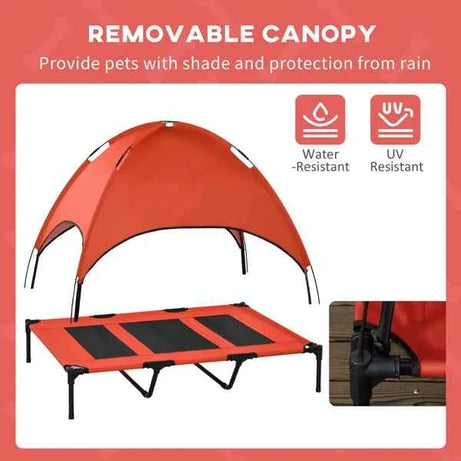 Dog Cooling Cot Elevated Bed - Breathable Mesh Raised Frame