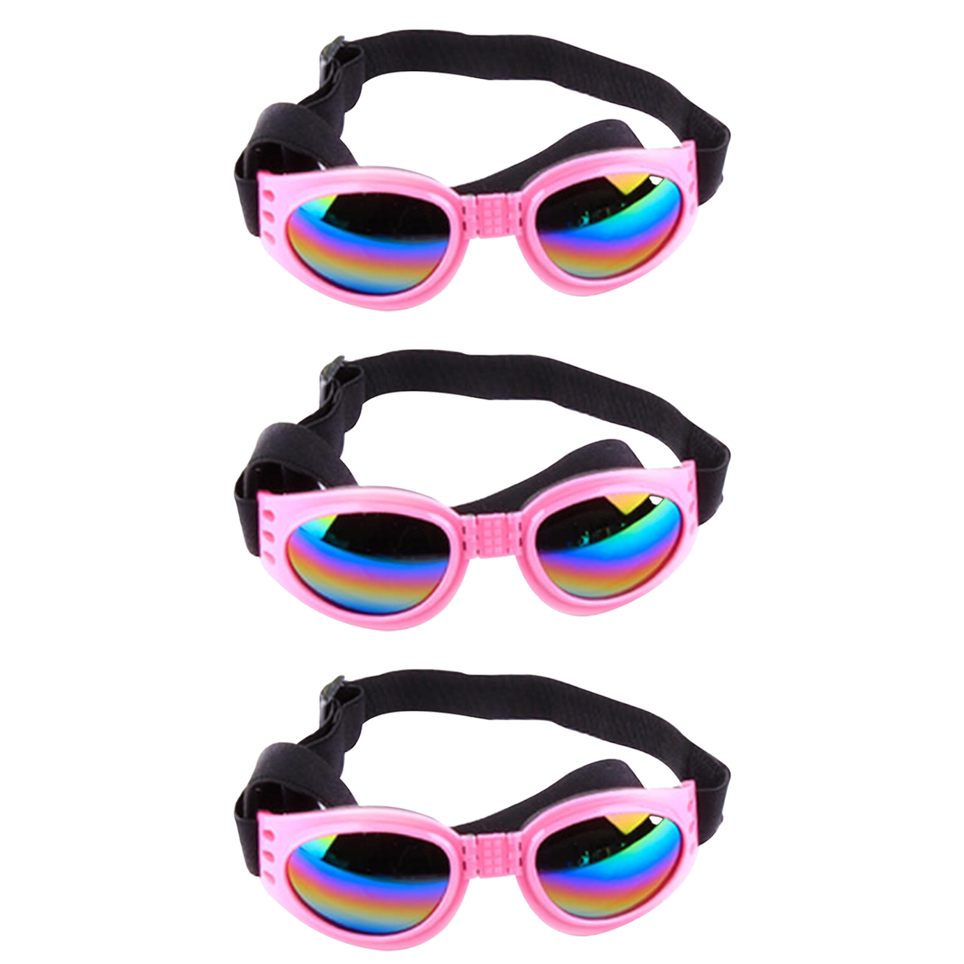 Pet Sunglasses UV Protection - 3 Pack Adjustable Dog Cat