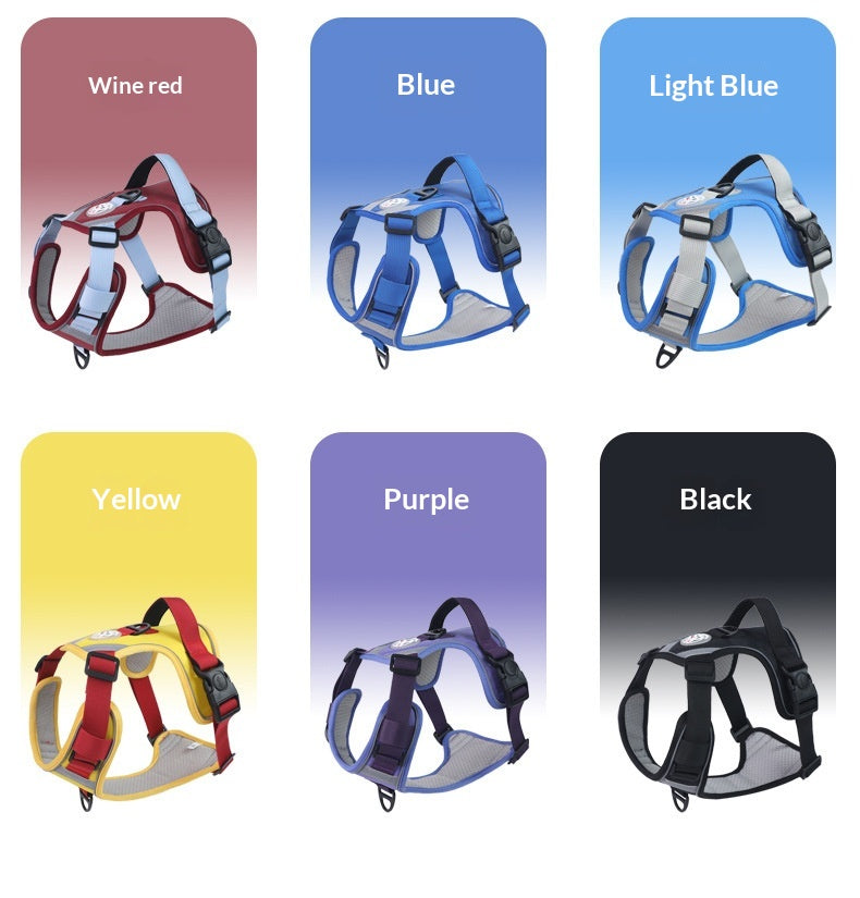 Adjustable Dog Harness - Large Chest Style with Leash