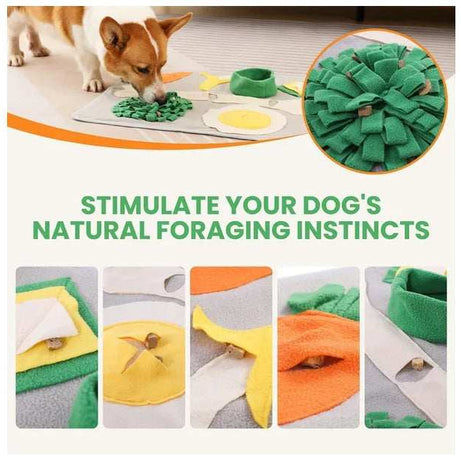 Snuffle Mat For Dogs Large Breed 19x23 Inch Keeps Pets Busy Indoors Comfortable