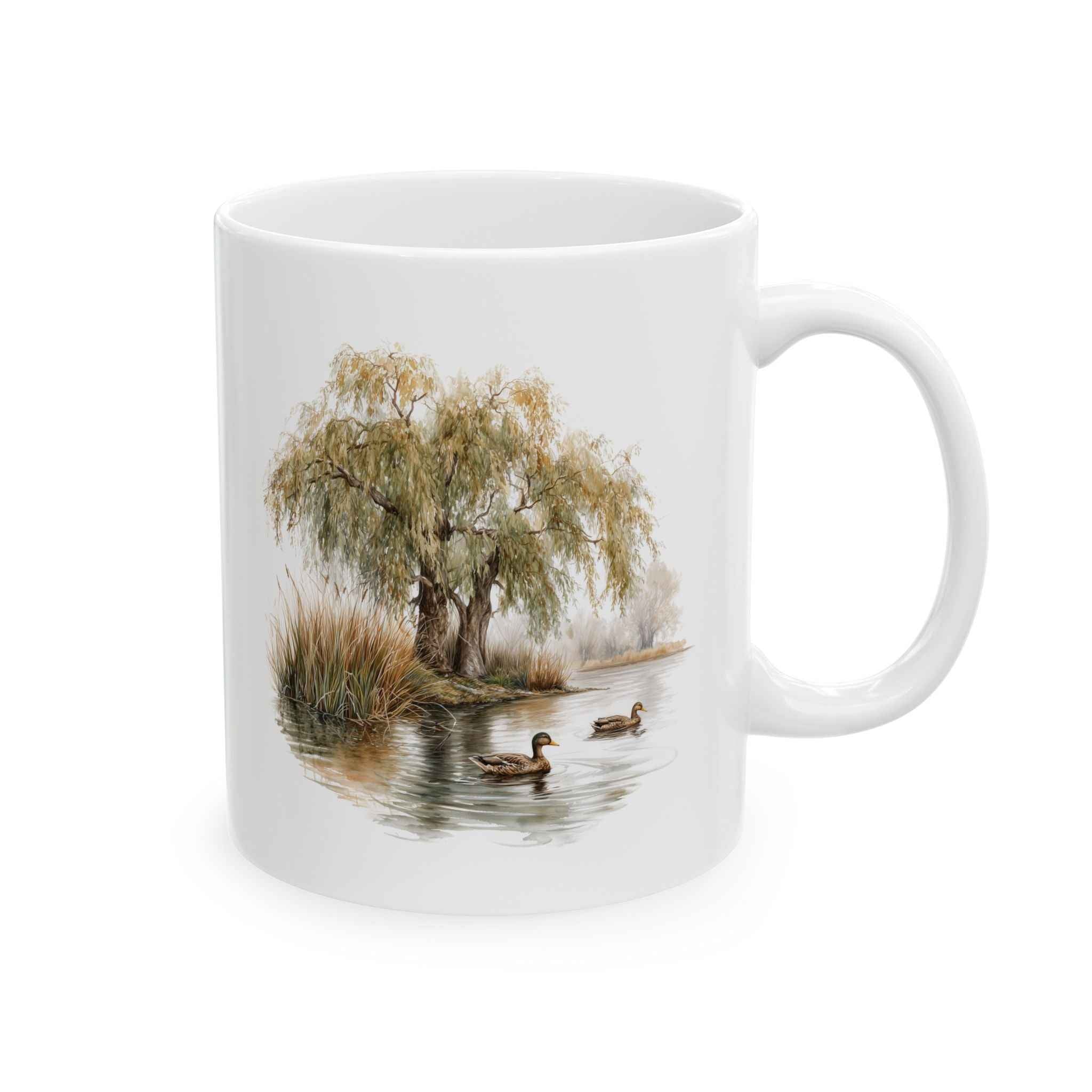 Vintage Country Ceramic Mug - Rustic Animal Coffee Cup