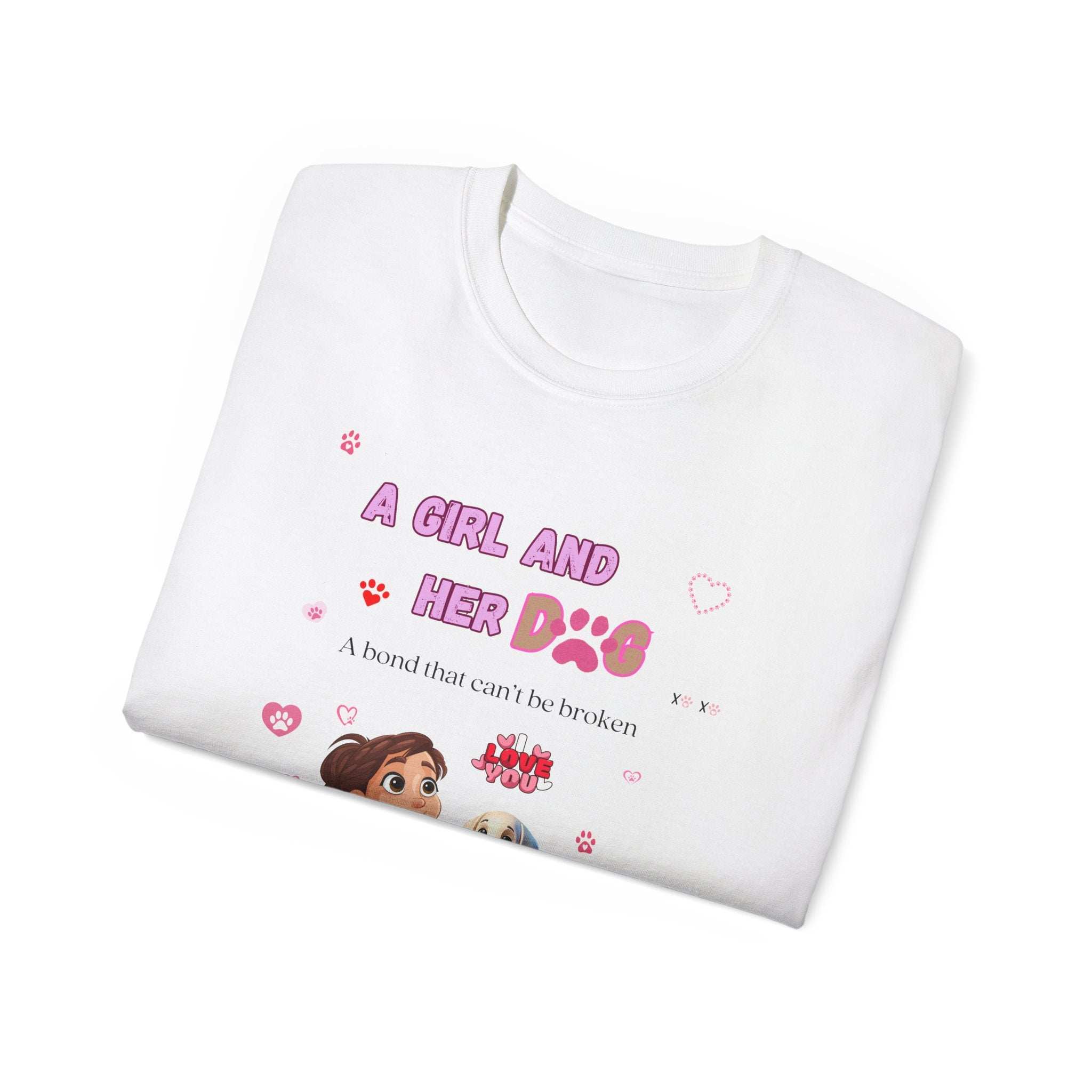 Girl and Her Dog Unisex Tee | Cute Pet Lover Shirt | Personalized Gift