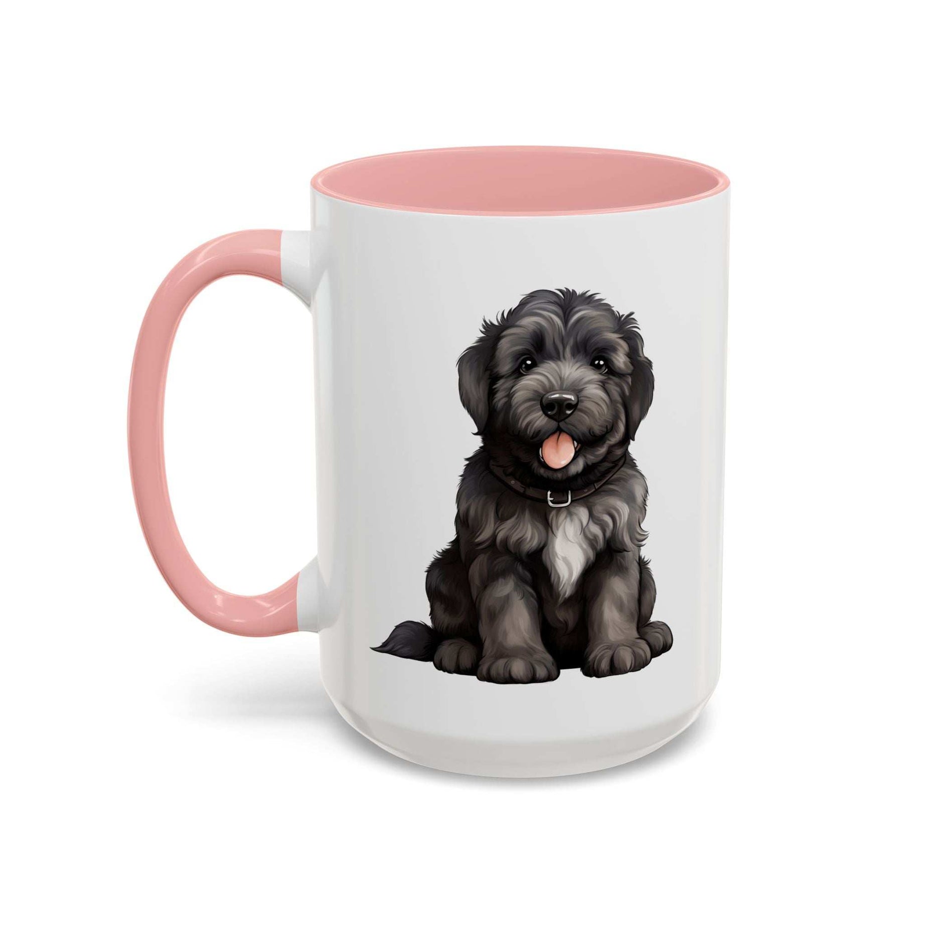 Cute Bouvier Des Flanders Dog Design Accent Coffee Mug - 11oz & 15oz
