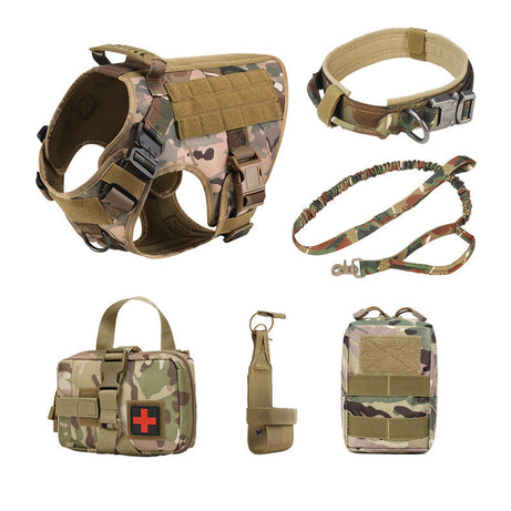 K9 Tactical Vest Set - 6-Piece Dog Training Battle Gear