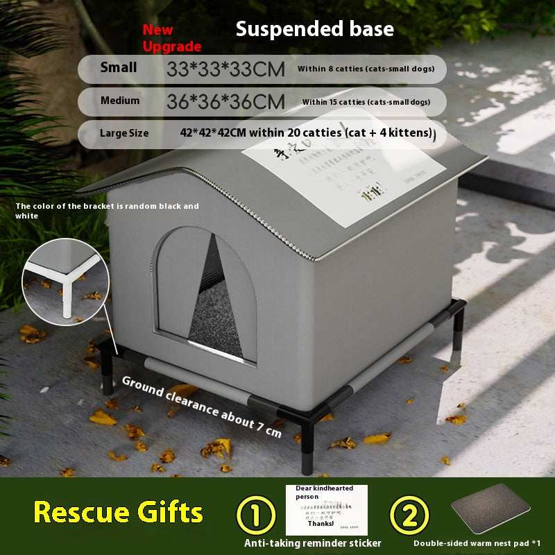 Waterproof Love Stray Cat Nest - Warm Shelter