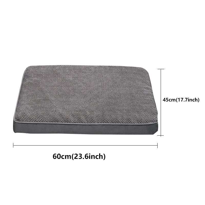 Memory Foam Pet Bed Mat with Removable Cover for Cleaning - Small to X-Large