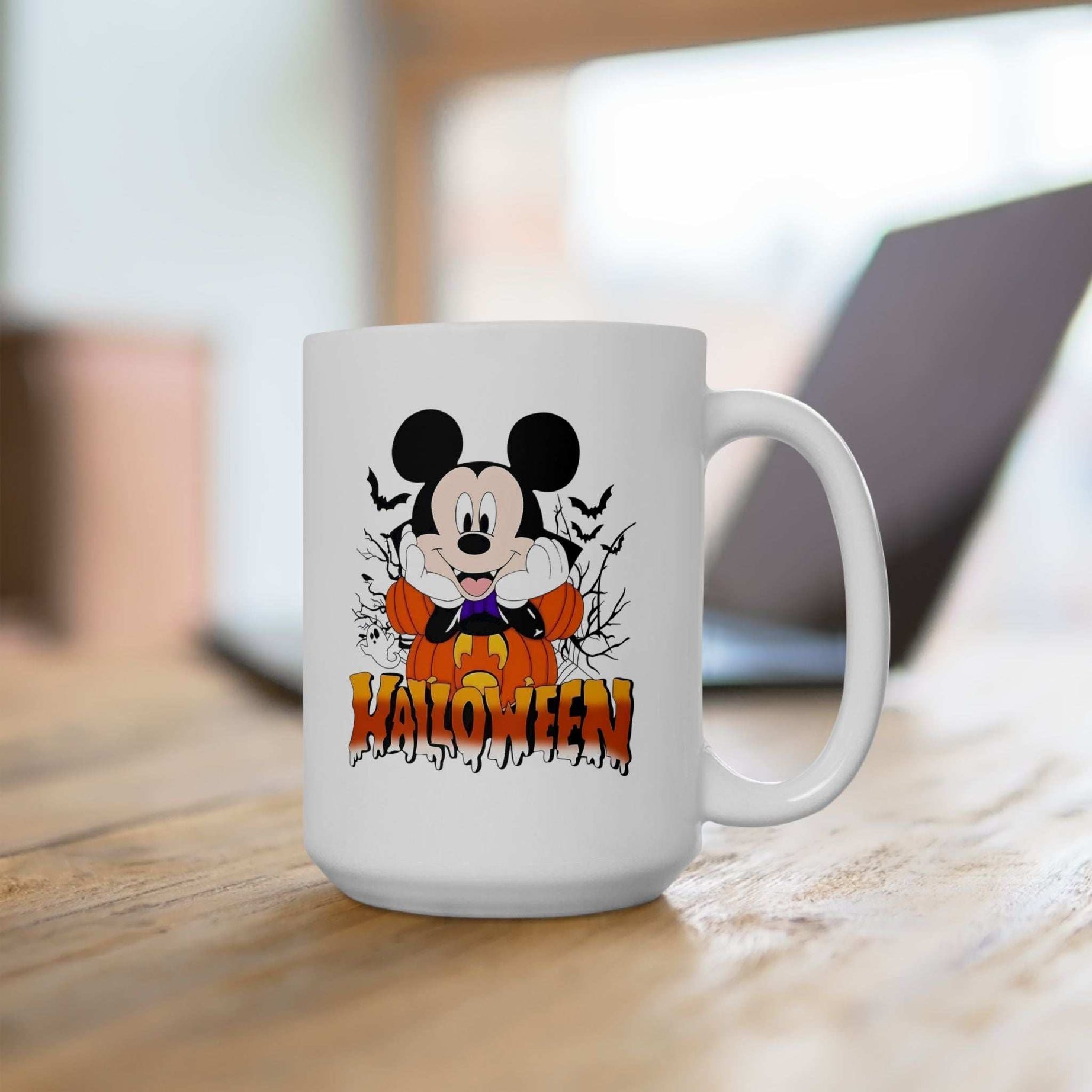 Halloween Ceramic Mug, Spooky Coffee Cup, Trick or Treat Drinkware