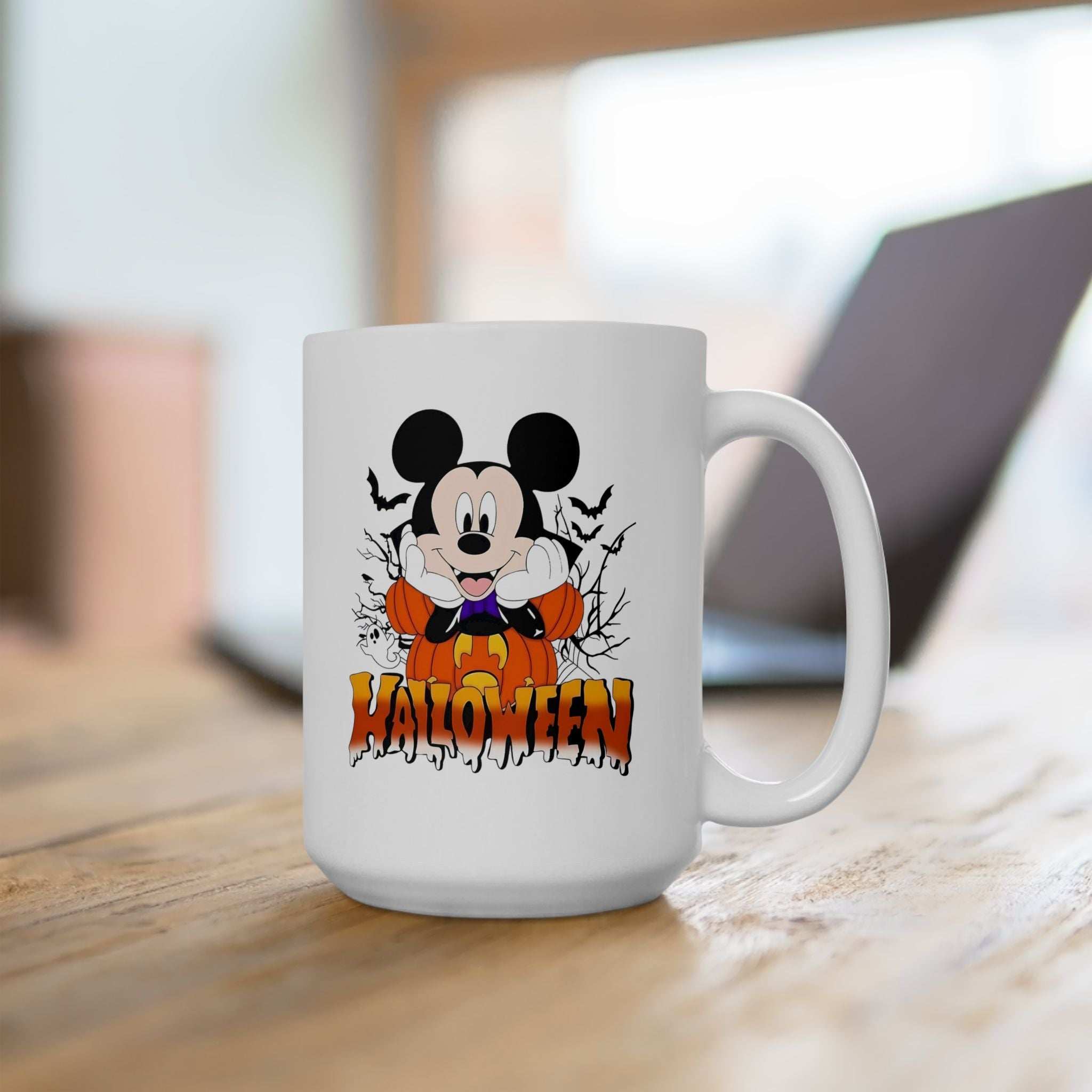 Halloween Ceramic Mug, Spooky Coffee Cup, Trick or Treat Drinkware