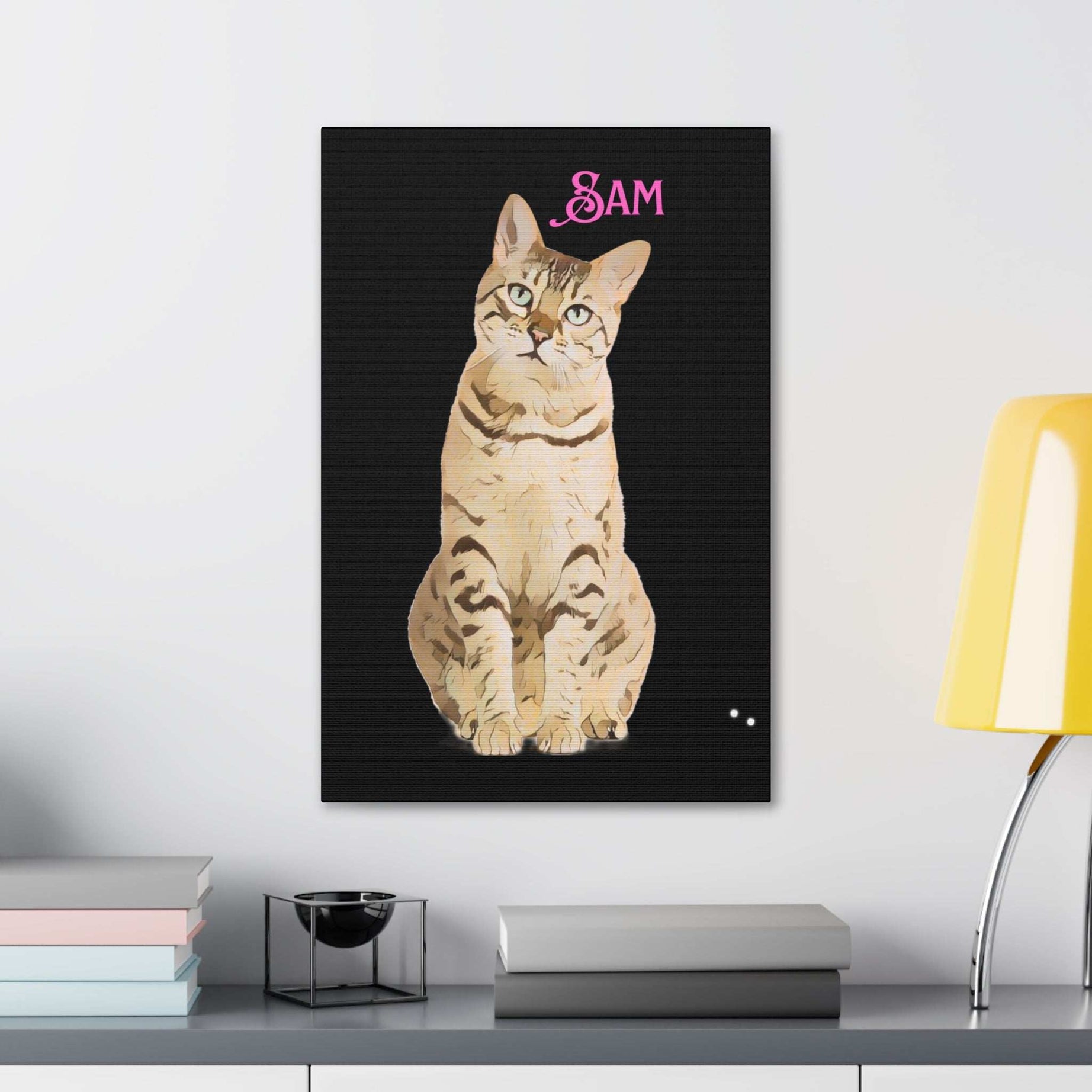 PAW-sonalized Black Canvas Print | Upload Photo~Choose size