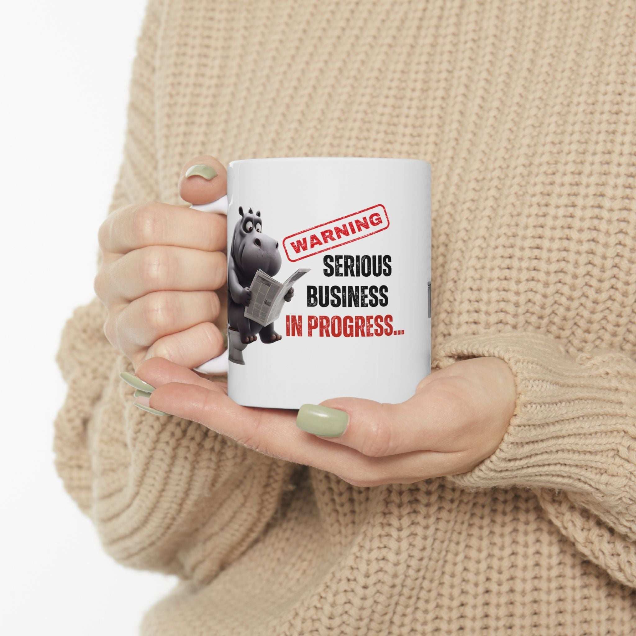 Funny Toilet Humor Ceramic Mug - 11oz & 15oz Coffee Cup for Adults