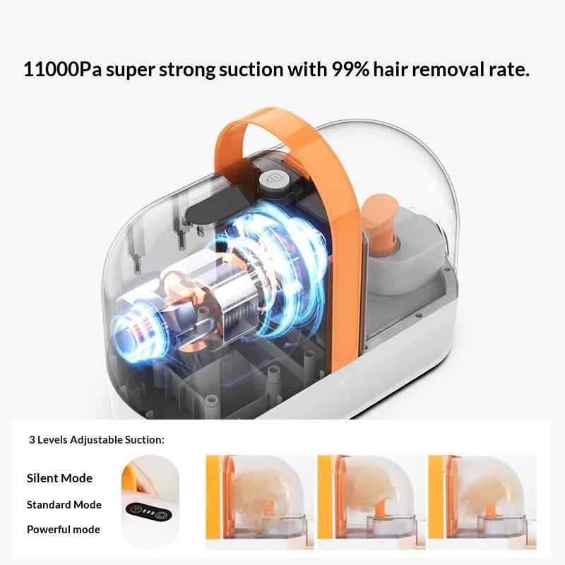 Pet Electric Hair Clipper with Suction - Built-in Vacuum Grooming Tool