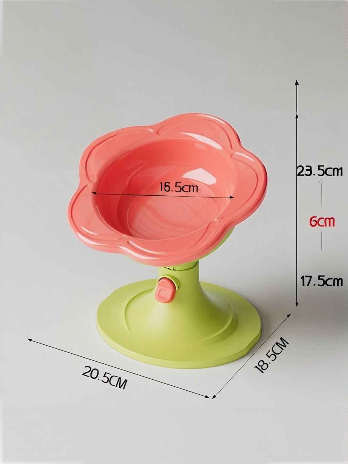 Pet Flower Bowl Ceramic - Elevated Pedestal Feeding Dish