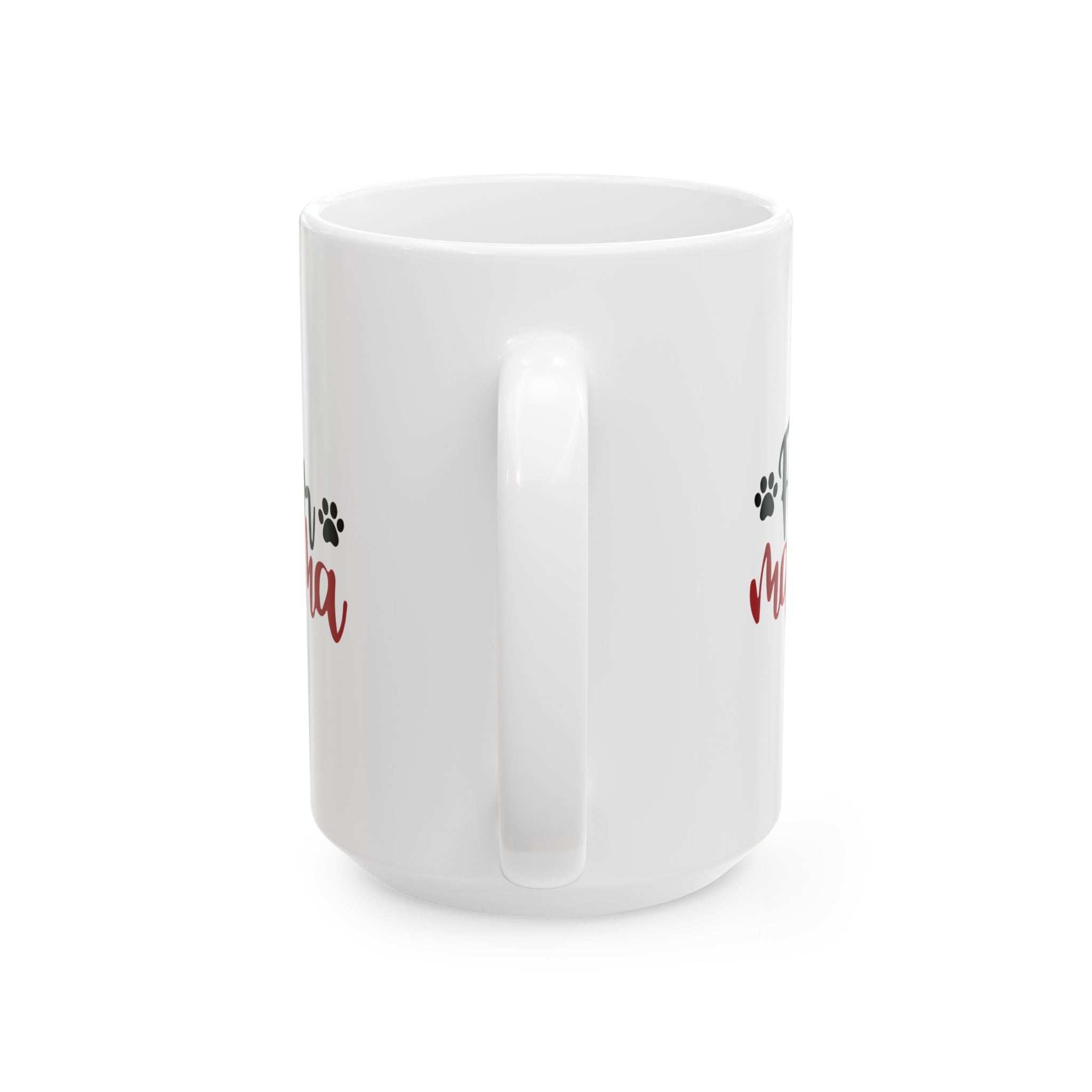 Fur Mama Ceramic Mug - 11oz & 15oz with Heart and Paw Print Design