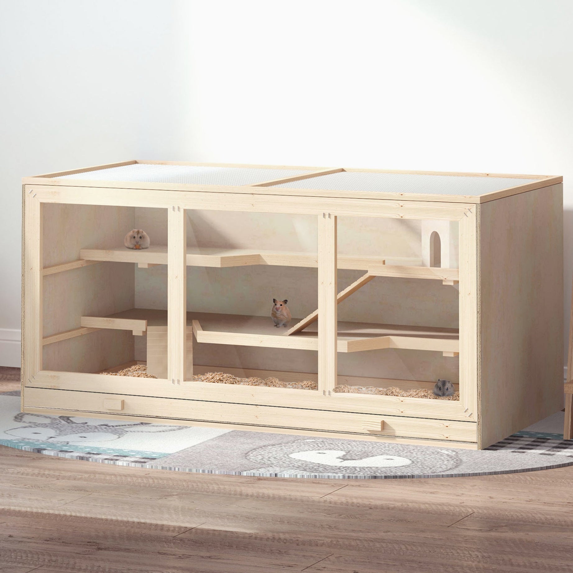 Extra Large Hamster Cage 45 Inch with Multi-Level Play