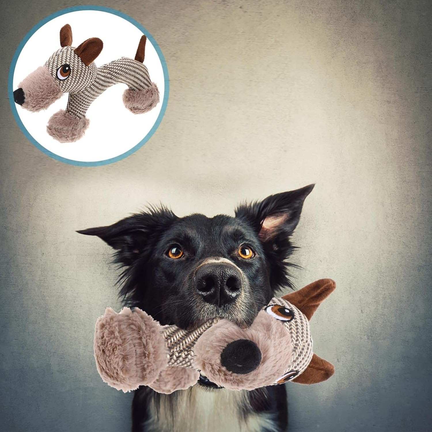 Large Plush Stuffed Animal Interactive Squeaky Dog Chew Toy