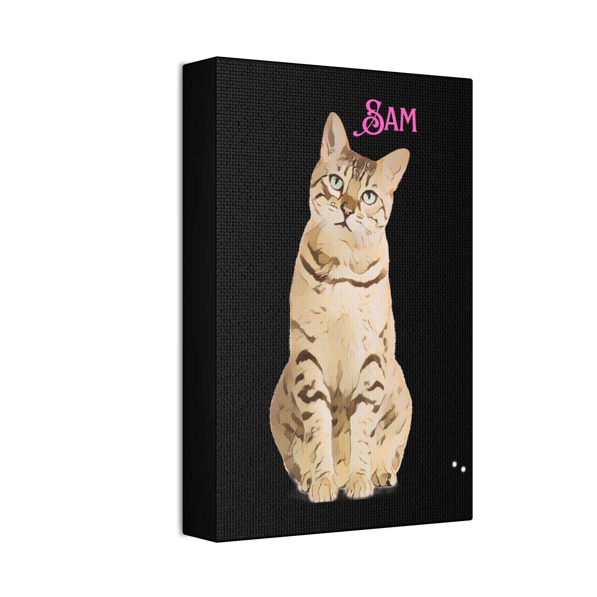PAW-sonalized Black Canvas Print | Upload Photo~Choose size
