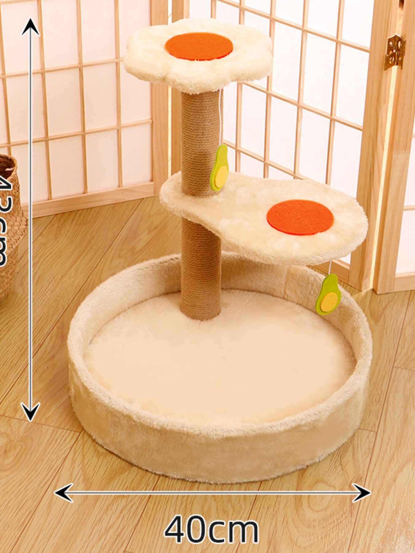 Cat Scratching Post with Bed - Sisal Tower and Toy