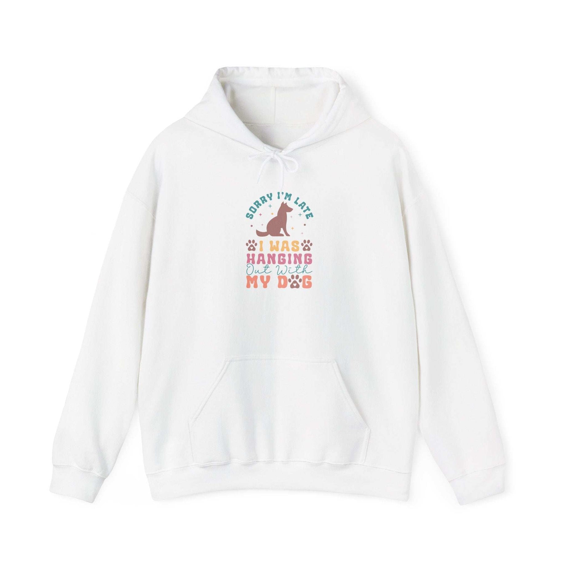 Funny Dog Lover Sweatshirt - "Sorry I'm Late, I Was Hanging Out With My Dog" - Unisex Heavy Blend™ Hoodie