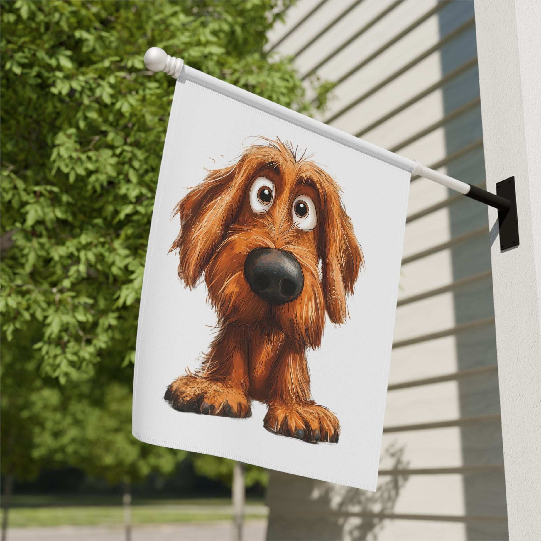 Playful Dog Garden Banner | Cute Pet Decor for Home & Garden