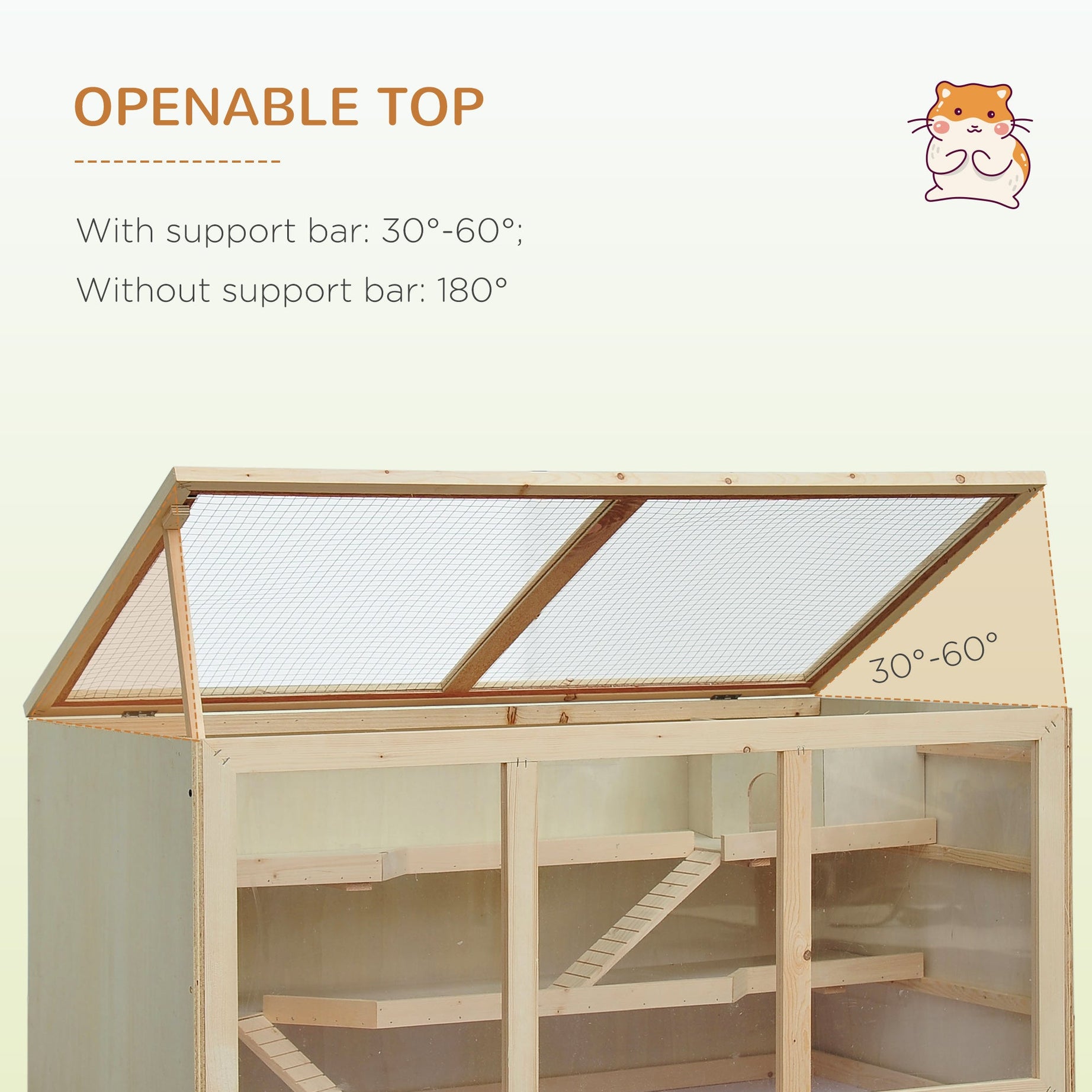 Extra Large Hamster Cage 45 Inch with Multi-Level Play