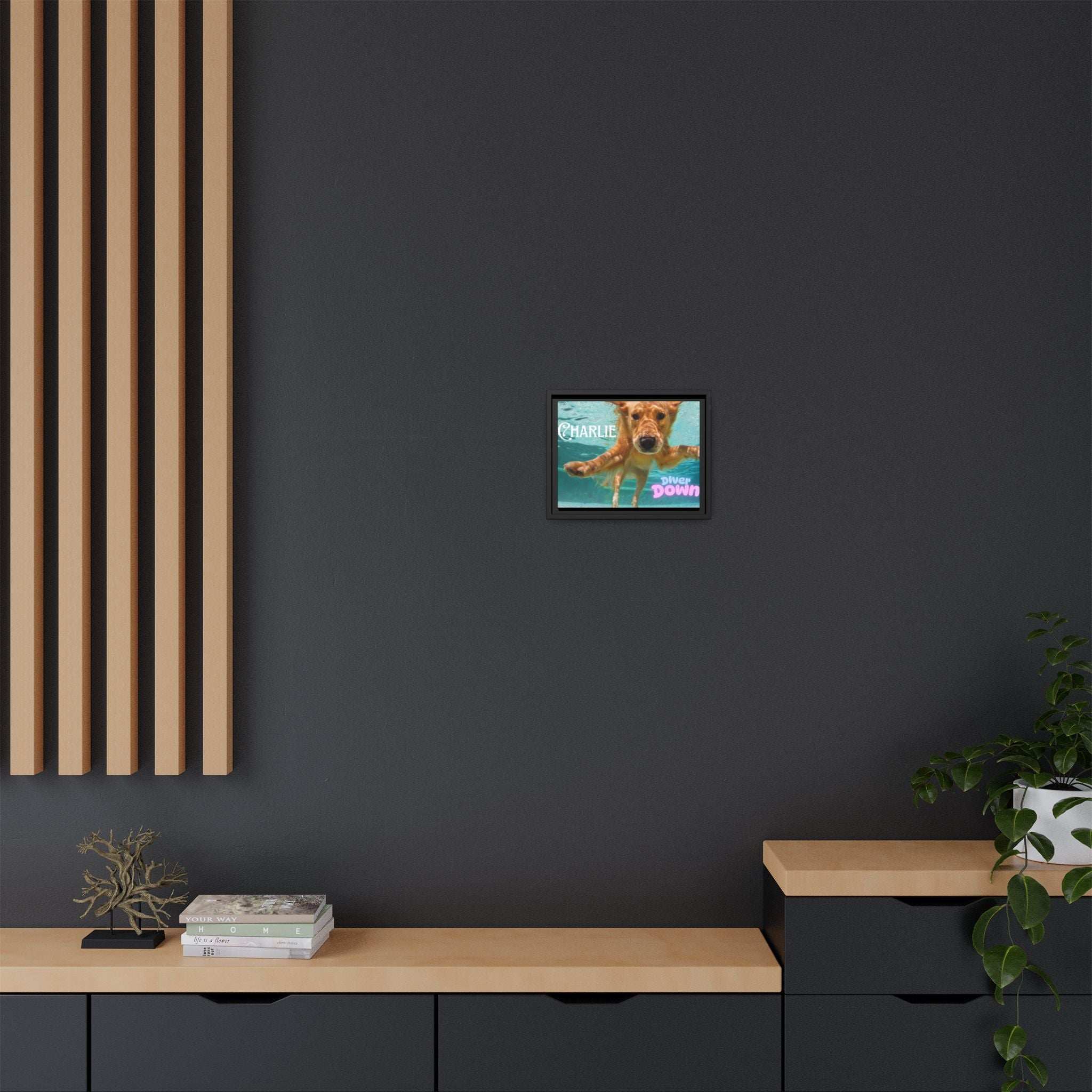 Framed Personalized Landscape Photo Canvas Wall Art - 'Add your Caption'