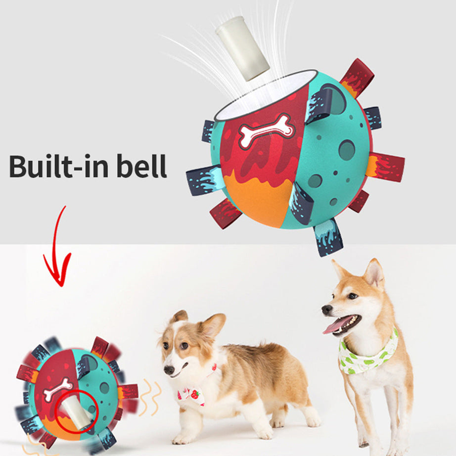 Dog Soccer Ball - Interactive Tug Toy with Straps