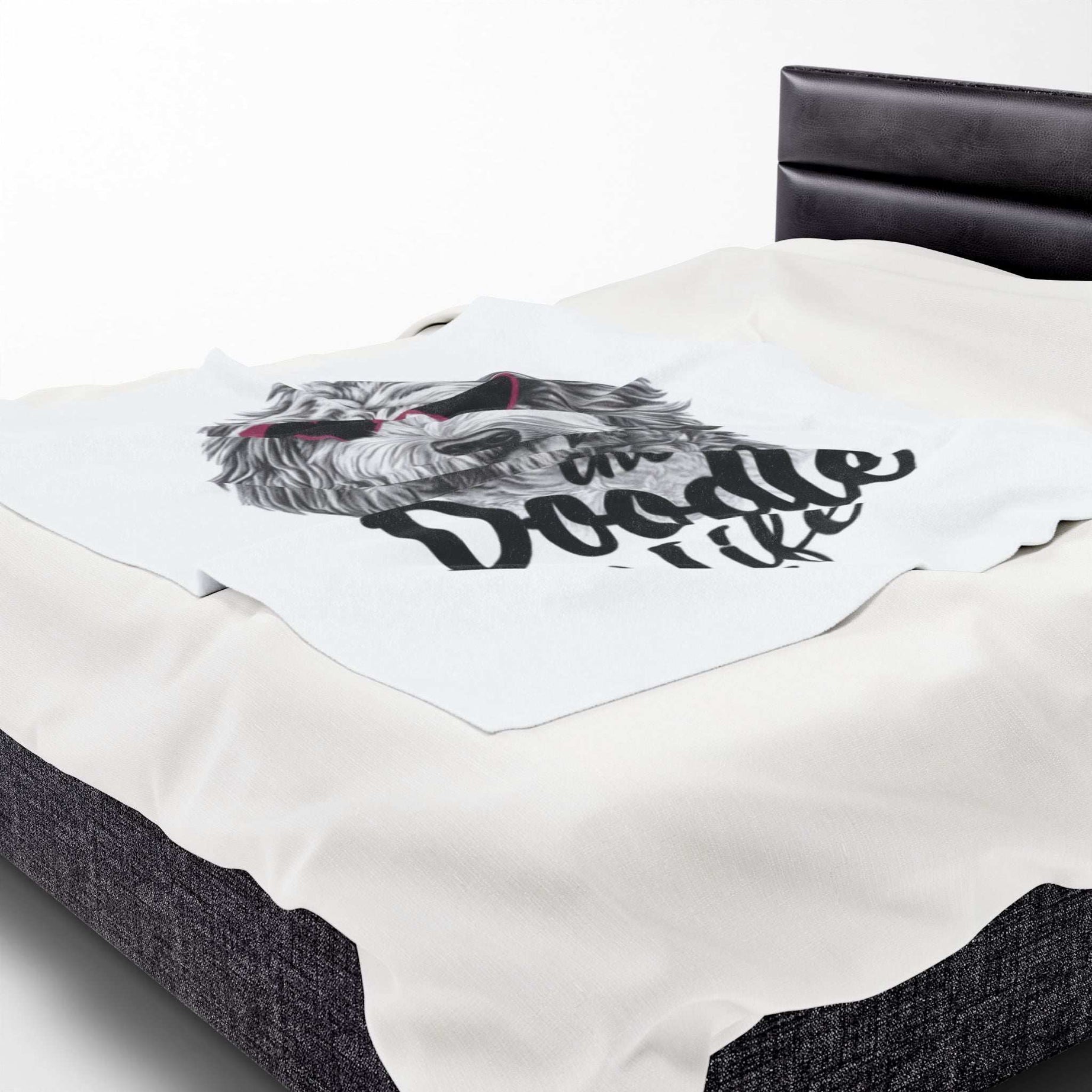 Doodle Life Plush Blanket - Cozy Goldendoodle Lover Gift