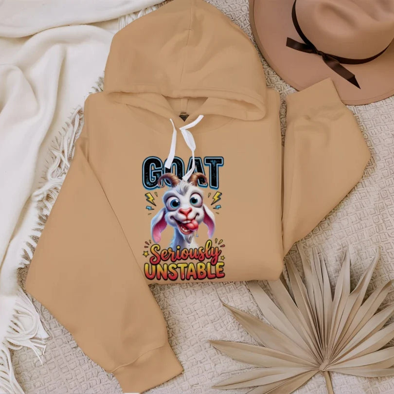 Seriously Unstable Goat Hoodie - Funny Animal Lover Gift