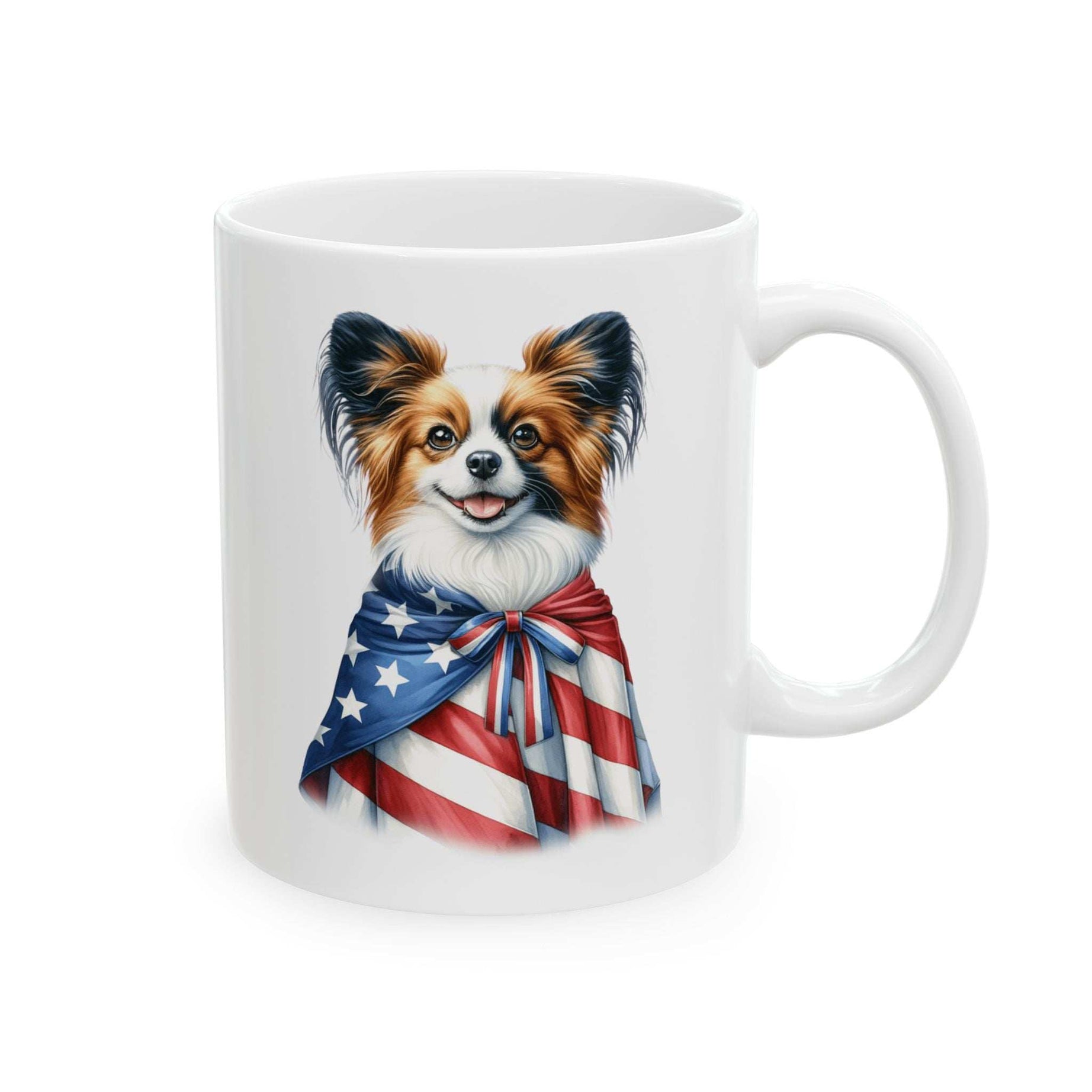 Papillion Patriotic Ceramic Mug – 11oz & 15oz | Perfect for Independence Day & All-American Celebrations