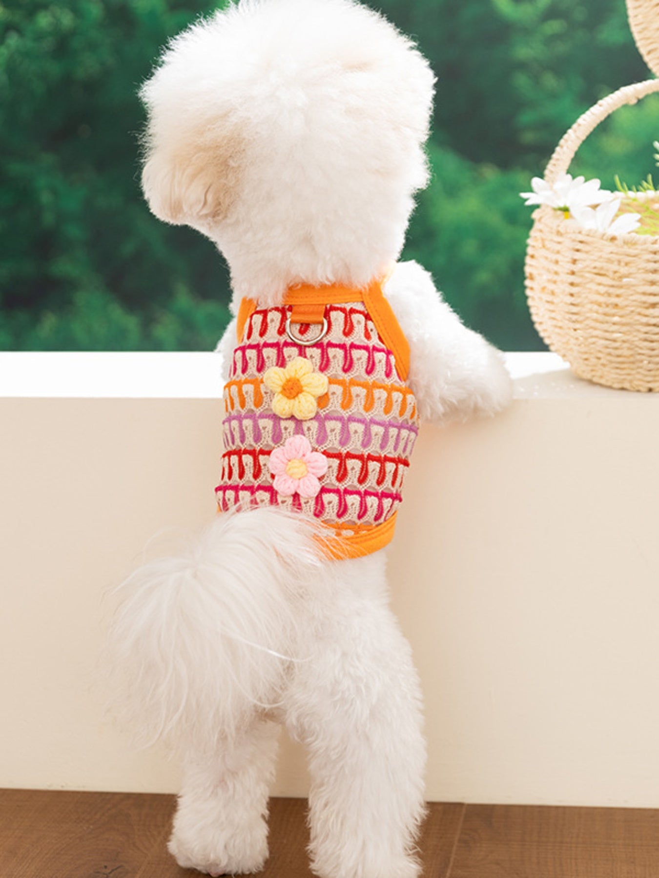 Floral Flair Breathable Pet Top - Harness-Ready