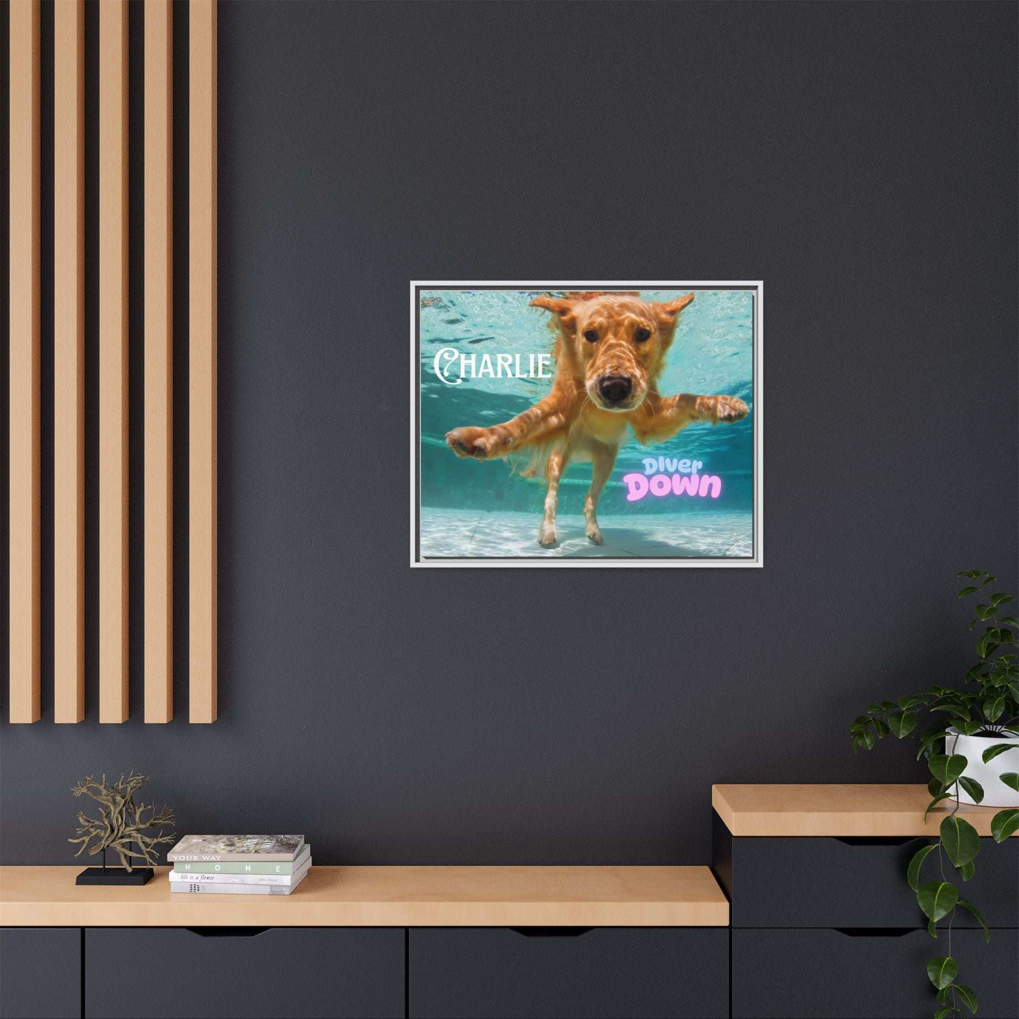 Framed Personalized Landscape Photo Canvas Wall Art - 'Add your Caption'