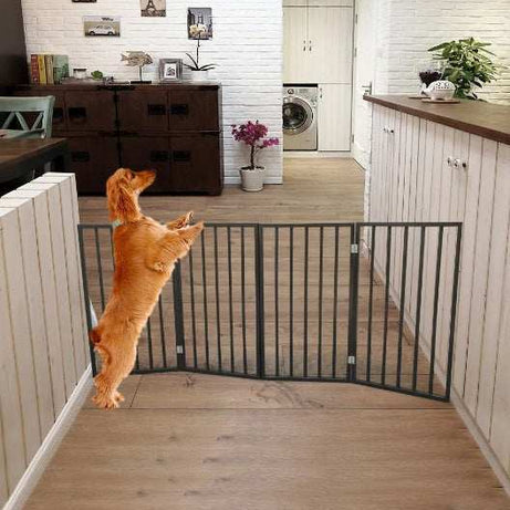 Pet Gate Dog Gate For Doorways - Foldable Safety Barrier