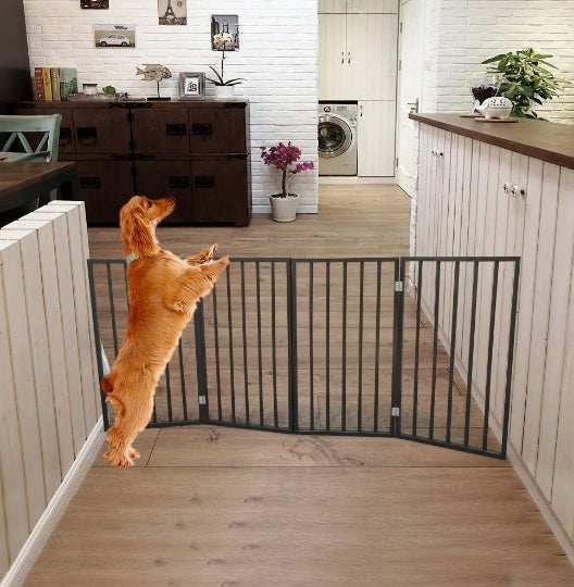 Pet Gate Dog Gate For Doorways - Foldable Safety Barrier