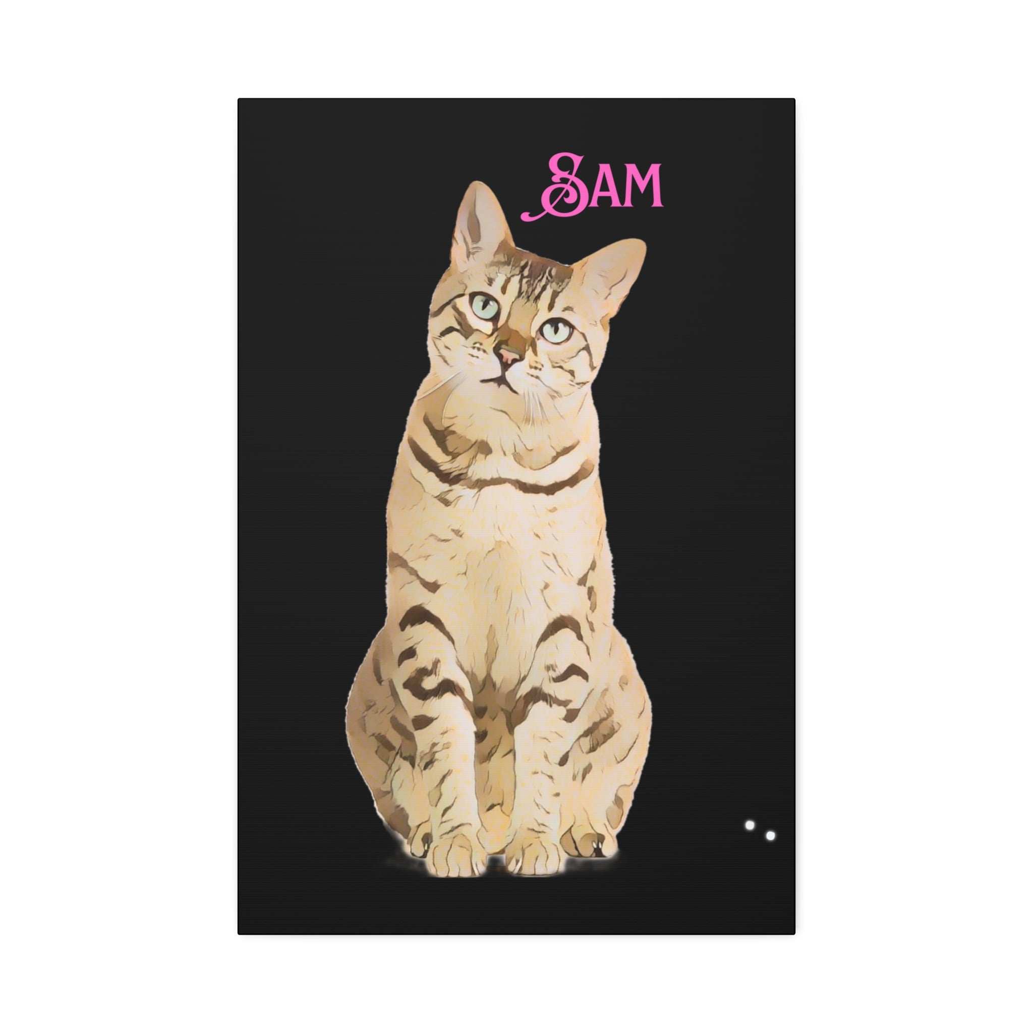 PAW-sonalized Black Canvas Print | Upload Photo~Choose size