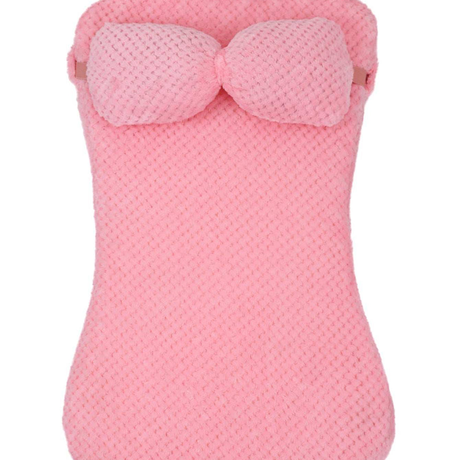 Soft Plush Calming Cushion Pet Bed Mat with Pillow - Fits Dogs Cats