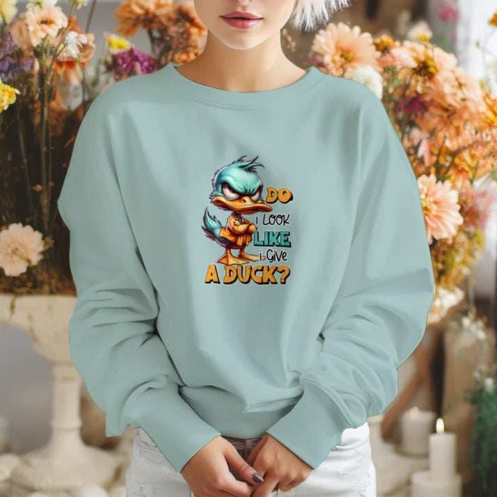 Give a Duck Crewneck - Funny Sarcastic Sweatshirt