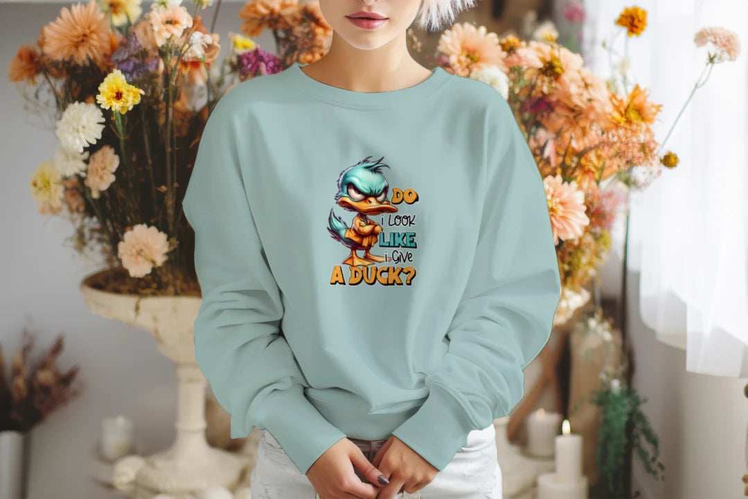 Give a Duck Crewneck - Funny Sarcastic Sweatshirt