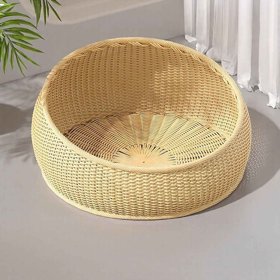 Round Woven Rattan Pet Nest