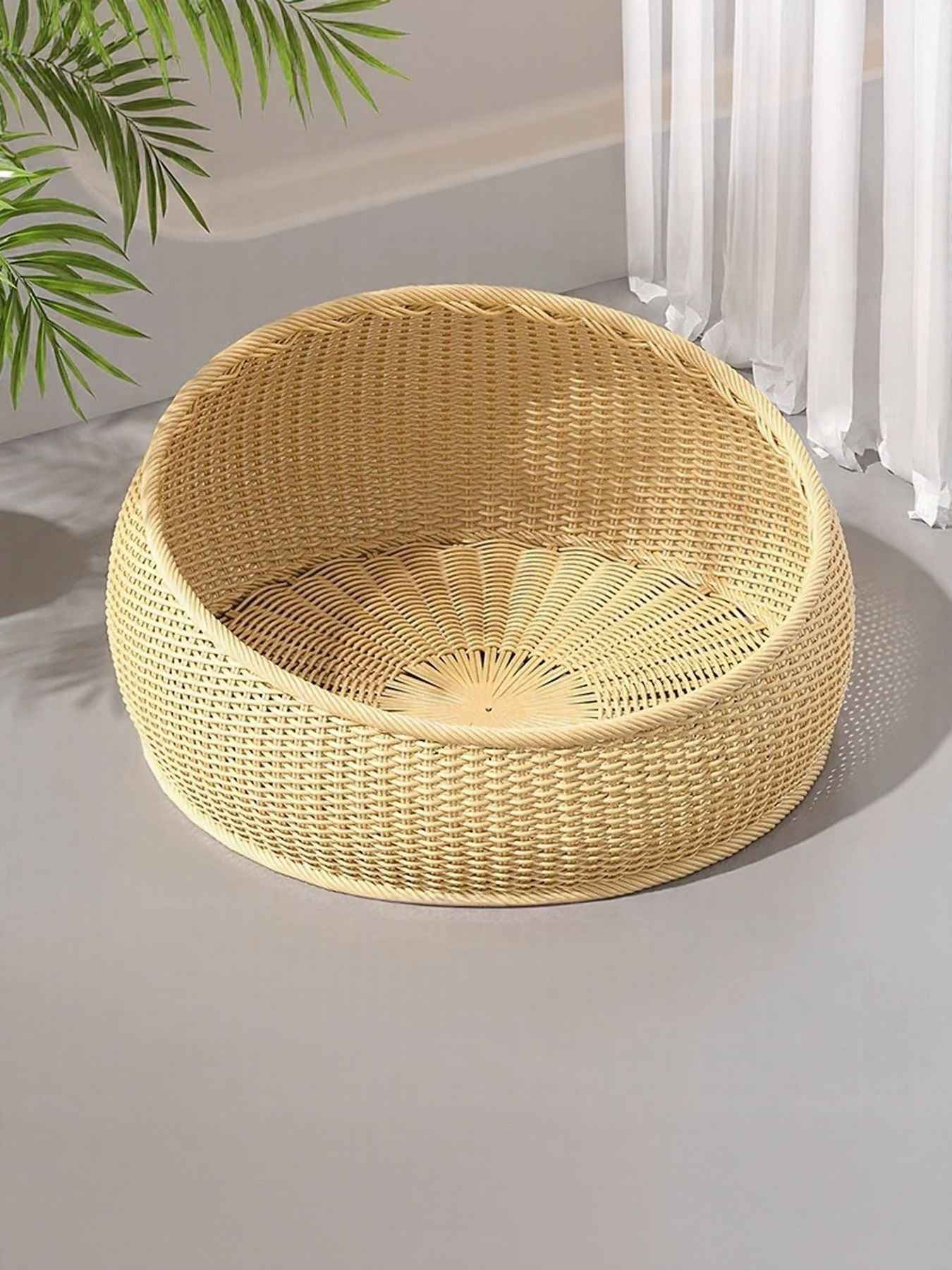 Round Woven Rattan Pet Nest