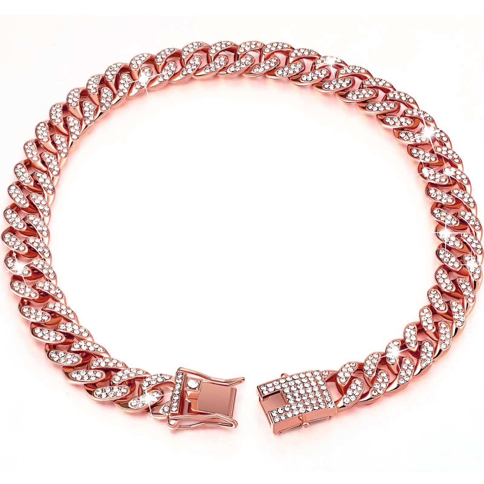 Diamond Bling Dog Cat Collar - Cuban Style Necklace