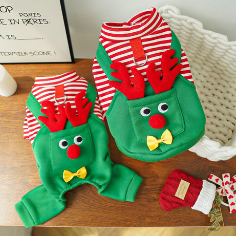 Christmas Reindeer Pet Costume - Dog & Cat Holiday Outfit