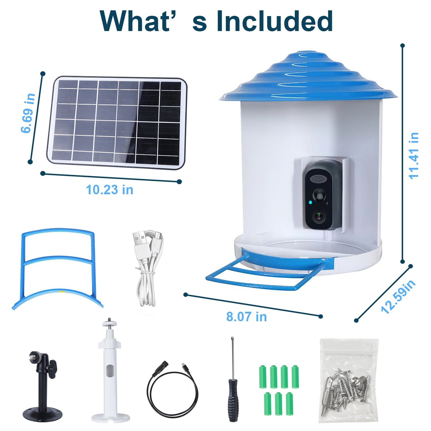 BirdCam Pro Feeder - Smart Solar HD Camera with AI ID
